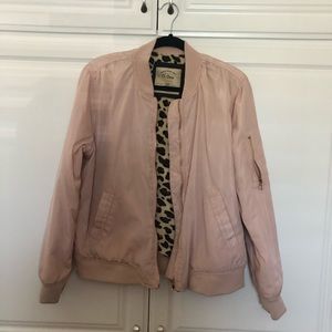 Blush pink bomber jacket size L